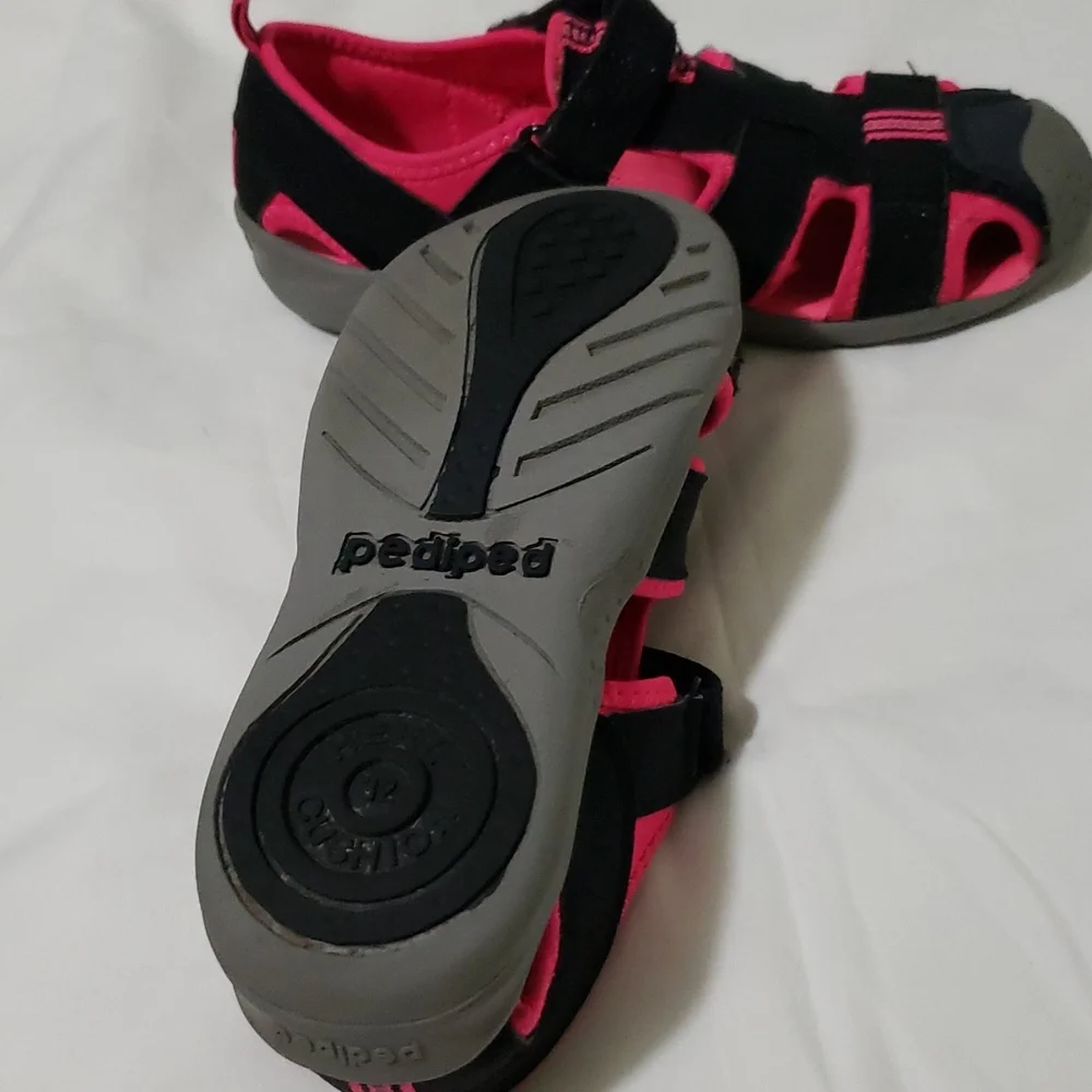 Pediped Black Purple girls sandals
